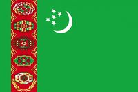 Turkmenistan flag 3D Model