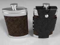 Flask with leather case 3D Model