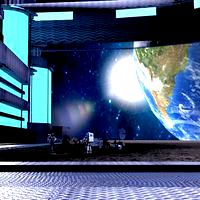 sci-fi escena en Blender internal