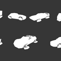 low-poly hover vehicles