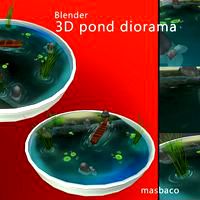 mini diorama pond