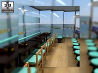 Fast Food Restaraunt Set 3D Model