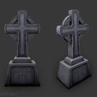 Celtic Tombstone Handpainted