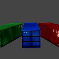 Low Poly Shipping Containers