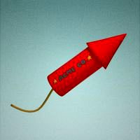Cartoon Fireworks Rocket