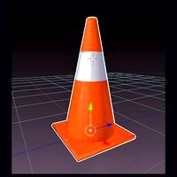 Orange Traffic Cone with Reflector Strip