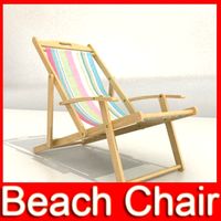 3D Model Beach Chair High Detail Realistic 3D Model