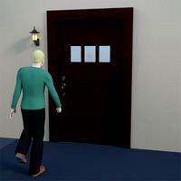 Door Handle Set v2, with Door and Lantern