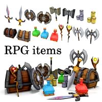 Low-Poly RPG Item Collection