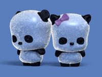 Cute Cartoon Panda 3D Model