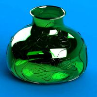 Decorated Glass Jar