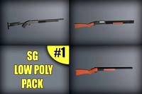 Shotgun Low Poly Pack #13d model