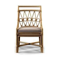 David Francis Furniture - Drake Rattan Side Chair, Putty