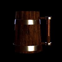 Wooden BeerCup Low Poly