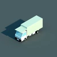 Low Poly Isometric Truck