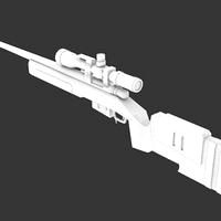 M40A5 Sniper Rifle Low Poly