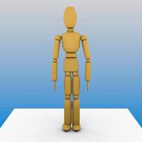 wooden dummy (rigged)