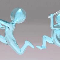 My Cartoon glass 3D man