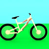 Low poly mountain bike