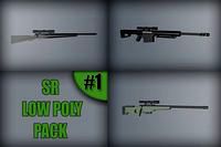 Sniper Rifle Low Poly Pack #13d model