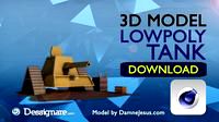 War Tank Lowpoly3d model