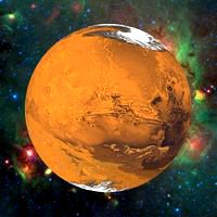 Mars Textured and Rotating in Space