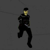 Human low poly game character