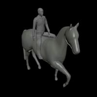 Horse rider3d model