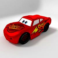 Low Poly Lightning McQueen