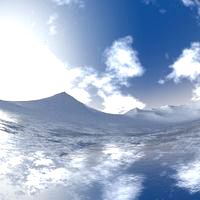 Procedural day sky material