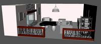 Main Hall - Interior Decoration3d model