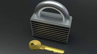 Lock and key3d model