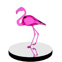 Glass Flamingo