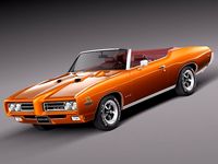 Pontiac GTO 1969 Convertible 3D Model