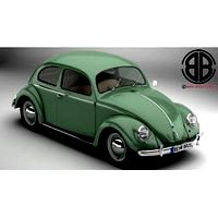 Volkswagen Beetle 1951 Deluxe  - 3D Car Model