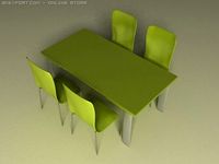 Table and chairs 3D Model