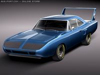 Plymouth Road Runner Superbird 1970 3D Model