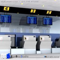Airport check in 3D Model