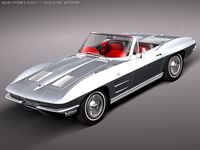 Chevrolet Corvette C2 Convertible 3D Model