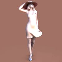 Woman Wind Walk