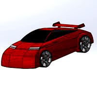 Sporty bugatti style car