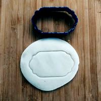 Plaque cookie cutter - cookie cutter or fondant plate - vintage retro