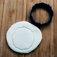 Plaque cookie cutter - cookie cutter or fondant plate - vintage retro