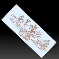 fish underwater 3d model of bas-relief