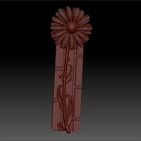 daisy flower 3d model of relief