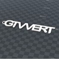 GTVVERT PERSONALIZABLE KEY CHAIN