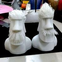 Moai with hair by orangeteacher -update fixed the beard