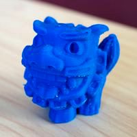 funny shisa -open mouth-