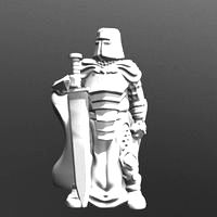 Knight w/Greatsword (28mm/Heroic scale)