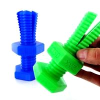 Impossible 3D-printed bolt and nut